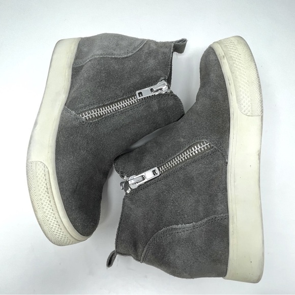 Steve Madden “Madden Wedgie” Gray Leather/Suede Booties – Size 8 - Picture 4 of 10